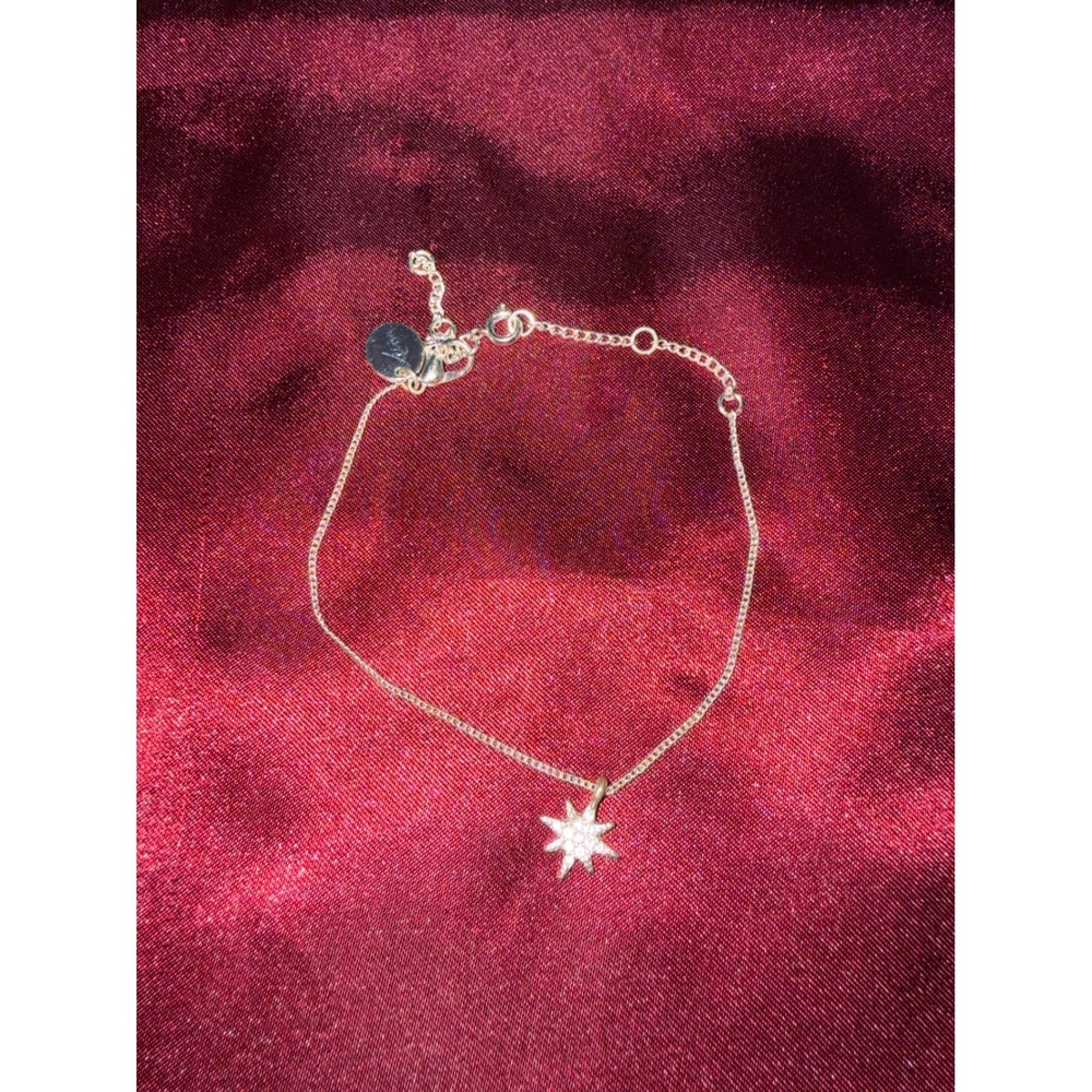 Lovisa Silver Tone North Star Celestial Pavé Pendant Chain Bracelet‎